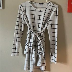 Black and white blouse